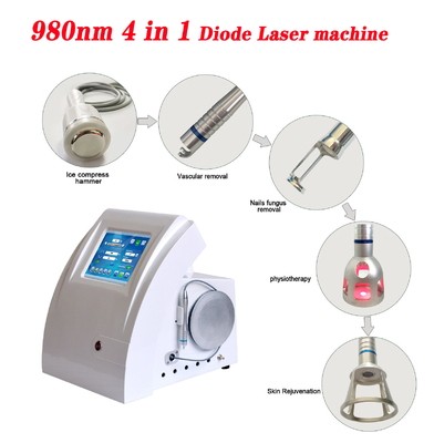 صالون تجميل آلة ليزر 980nm لتهدئة الألم / العلاج الوعائي