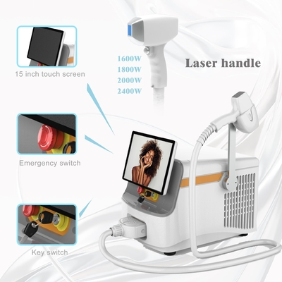 صالون تجميل آلة إزالة الشعر 755nm 1064nm 808nm معدات ليزر ثنائي الصورة المحمولة