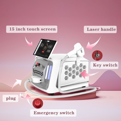 808nm 1064nm 755nm الديود ليزر إزالة الشعر آلة تجميل محمولة مع MDSAP