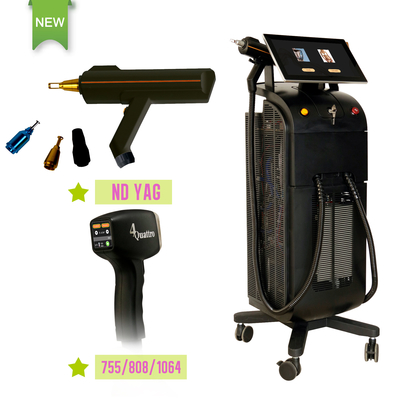 إزالة الشعر بالليزر 808nm Diode Laser إزالة الشعر بالليزر Yag Machine لإزالة الوشم