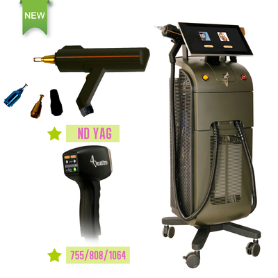 إزالة الشعر بالليزر 808nm Diode Laser إزالة الشعر بالليزر Yag Machine لإزالة الوشم