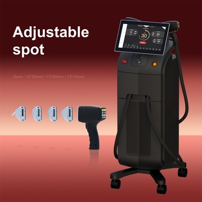 آلة إزالة الشعر بالليزر 3D 810Nm مع خدمة مخصصة وحجم بقعة 15 * 27mm