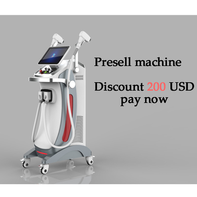 IPL أربعة أطوال موجة آلة إزالة الشعر الليزر خالية من الألم ديود 755nm 808nm 940nm 1064nm