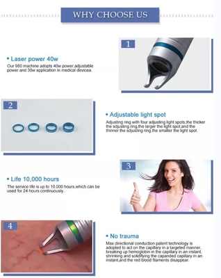 آلة ليزر 980nm Diode لـ العناكب الوعائية