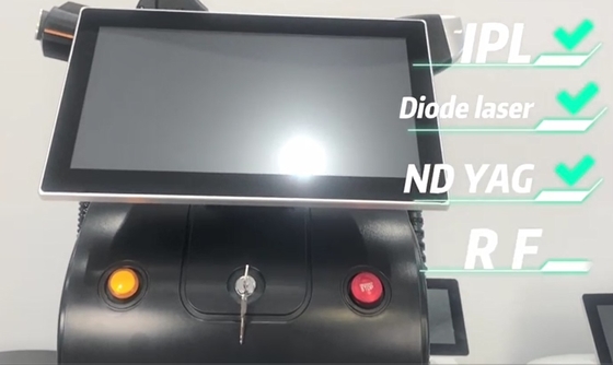4 في 1 آلة تجميل متعددة الوظائف ثلاثي طول الموجة ليزر آلة إزالة الوشم الشعر