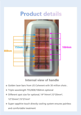 808nm-810nm آلة تجميل متعددة الوظائف