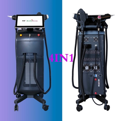 755nm 808nm 1064nm آلة جمال متعددة الوظائف بيكو Nd YAG ليزر مع تكنولوجيا RF