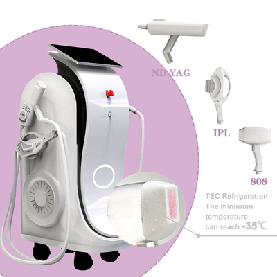 مزيد من الوظائف IPL RF DIODE LASER ND YAG LASER إزالة الوشم وإزالة الشعر استخدام صالون تجديد الجلد